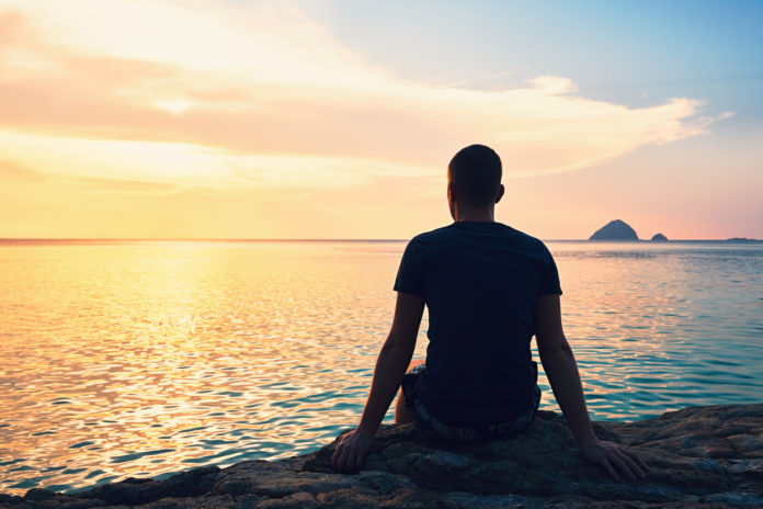 Contemplation at the sunset