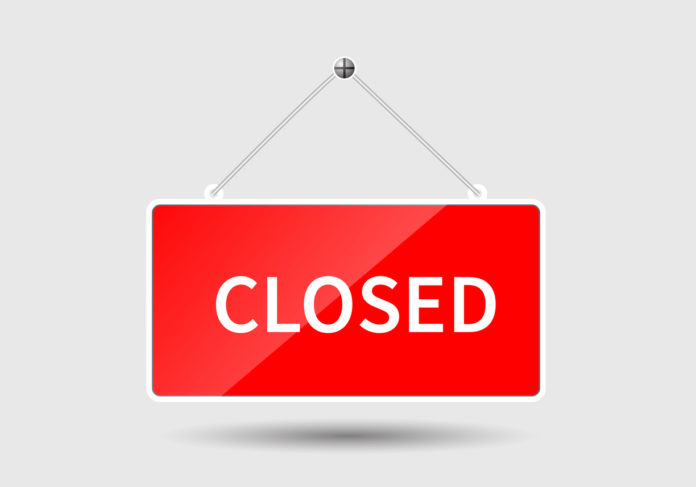 Red closed sign