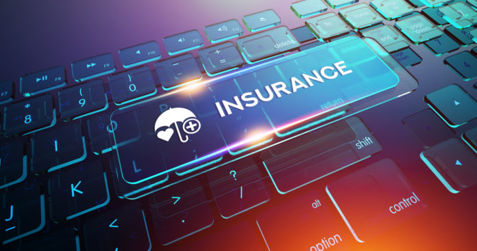 INSURANCE Button on Computer Keyboard