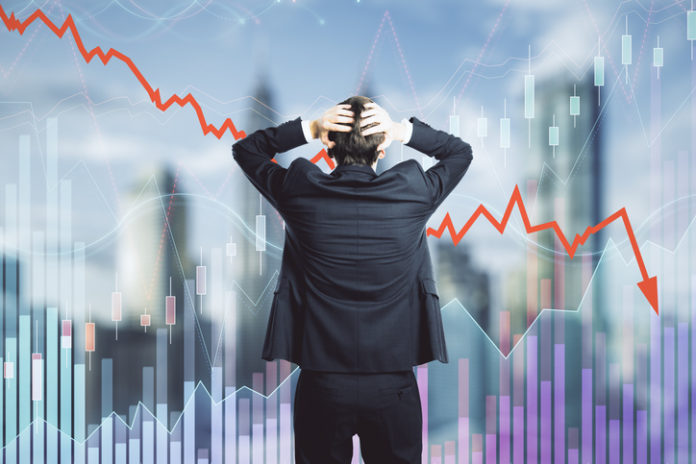 Decrease, investment and economy concept
