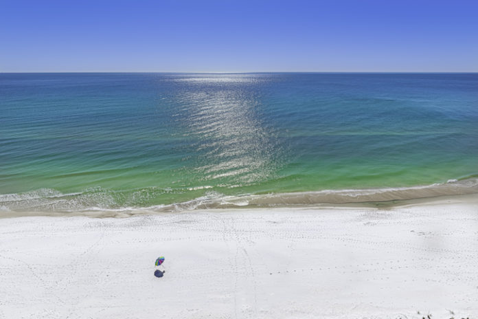 The gulf of mexico at panama city beach