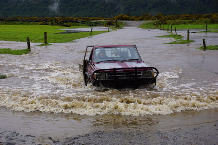 through the floods