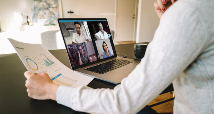 Business team in video conference