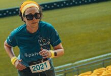 A runner taking part in Suncorp's Spirit to Cure fundraiser.