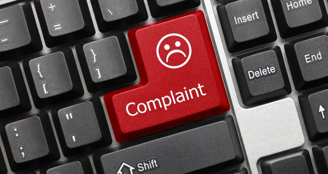Conceptual keyboard - Complaint (red key)
